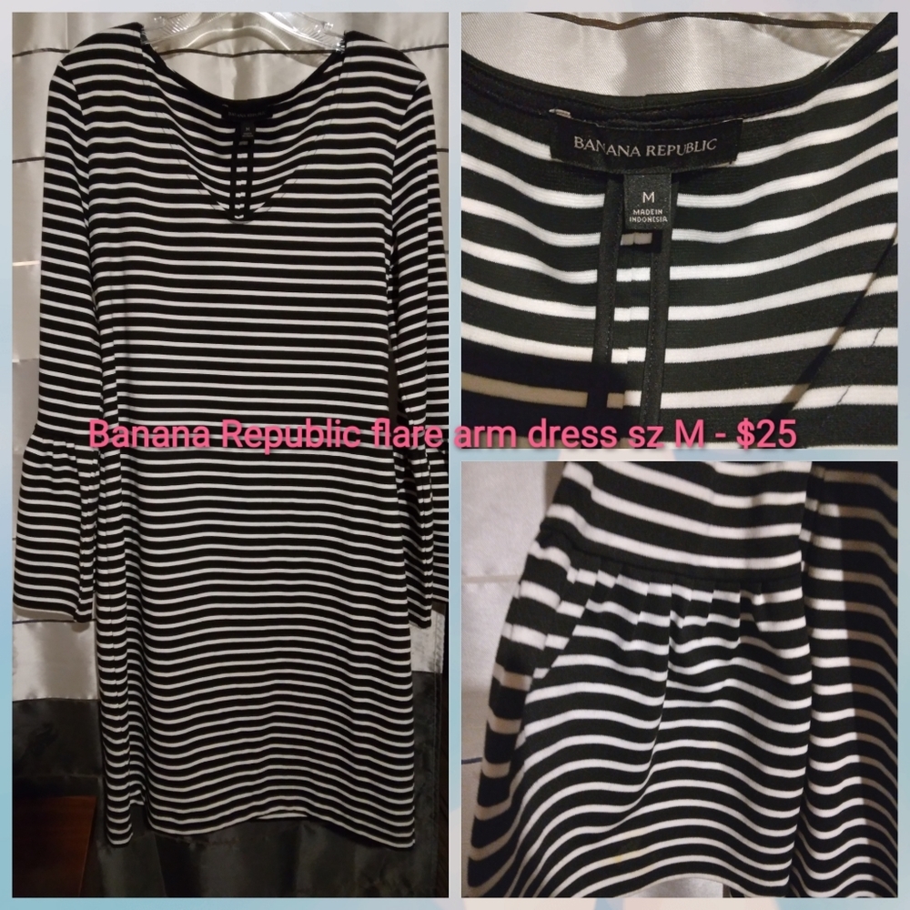 Banana Republic flare arm dress sz M